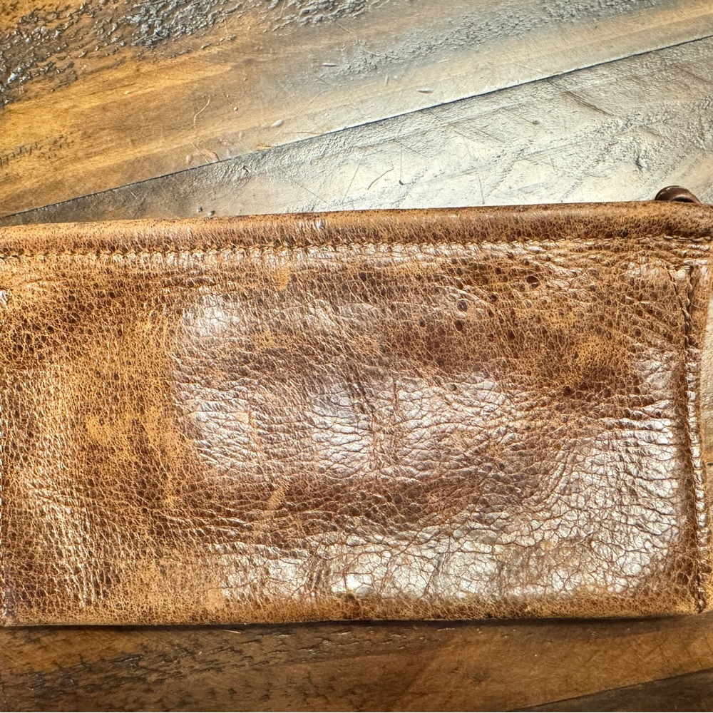 Rough & Tumble small Brown Butter Leather Wristlet - Picture 8 of 8